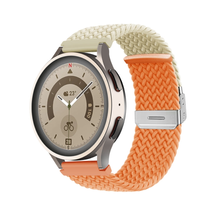 20mm Buckle Braided Nylon Watch Band(Starlight Orange) - 20mm Bands by PMC TechLife | Online Shopping South Africa | PMC TechLife