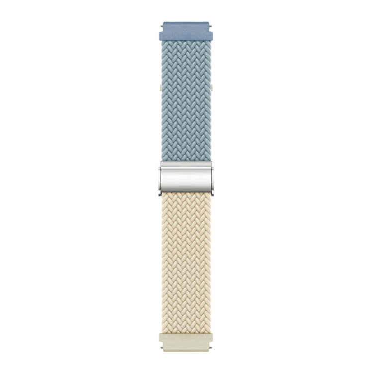 20mm Buckle Braided Nylon Watch Band(Cyan Blue Starlight) - 20mm Bands by PMC Jewellery | Online Shopping South Africa | PMC Jewellery