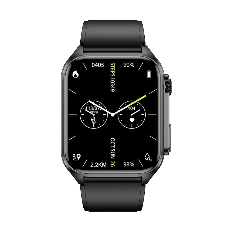 TK12 1.96 inch IP67 Waterproof Silicone Band Smart Watch Supports ECG / Remote Families Care / Bluetooth Call / Body Temperature Monitoring(Black) - Smart Watches by PMC Jewellery | Online Shopping South Africa | PMC Jewellery