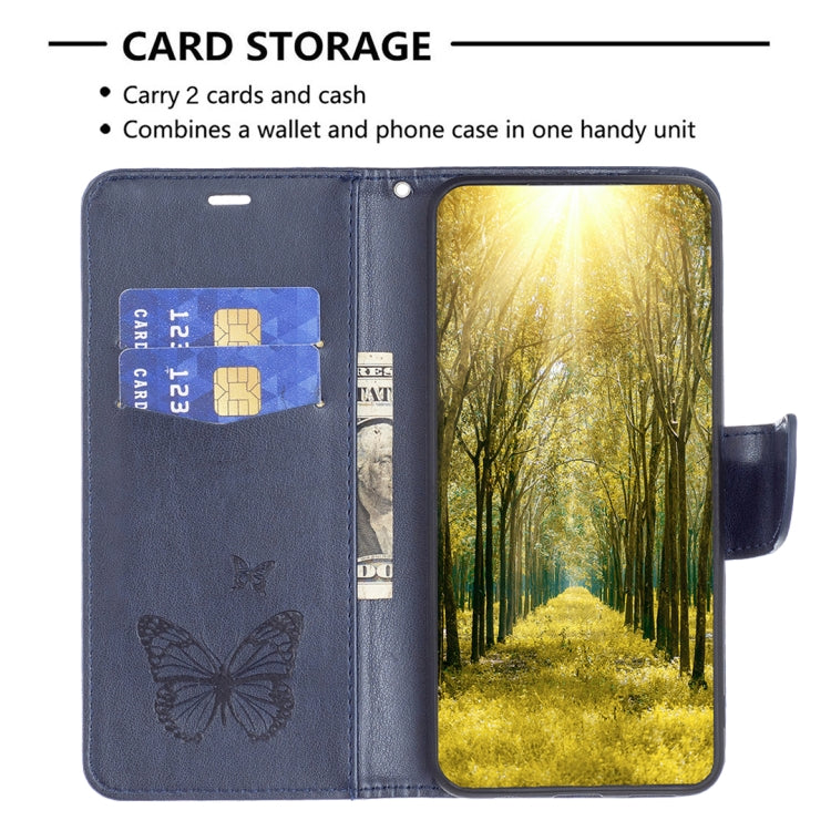 For Xiaomi Redmi Note 12S 4G / Note 11 Two Butterflies Embossing Leather Phone Case(Blue) - free shipping - PMC TechLife - Order now!