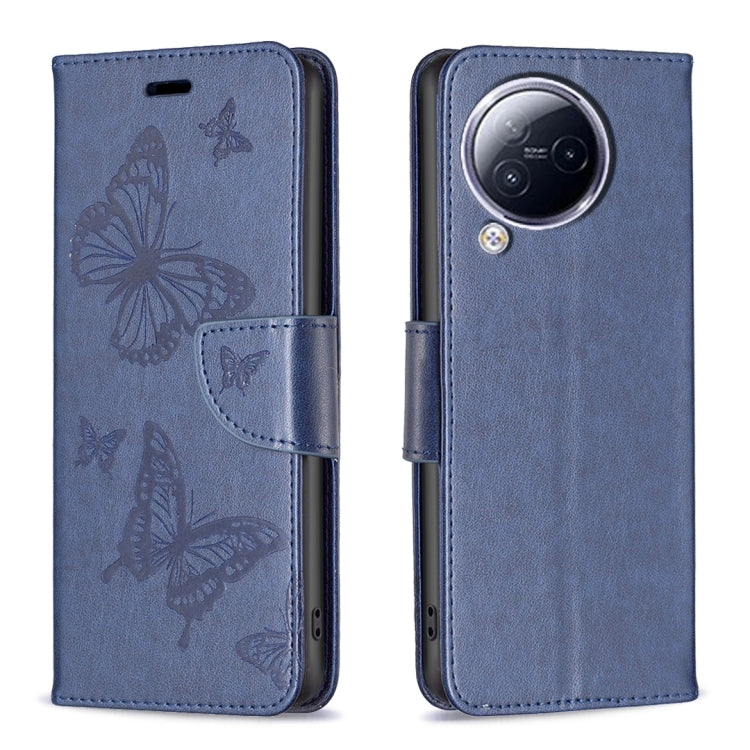 For Xiaomi Civi 3 5G Two Butterflies Embossing Leather Phone Case(Blue) - free shipping - PMC TechLife - Order now!