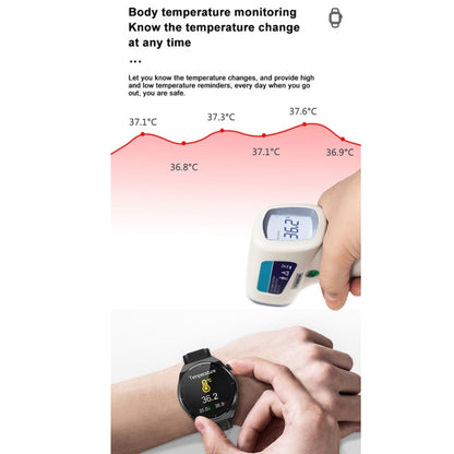 TK20 1.39 inch IP68 Waterproof Silicone Band Smart Watch Supports ECG / Remote Families Care / Body Temperature Monitoring(Black) - Smart Watches by PMC Jewellery | Online Shopping South Africa | PMC Jewellery