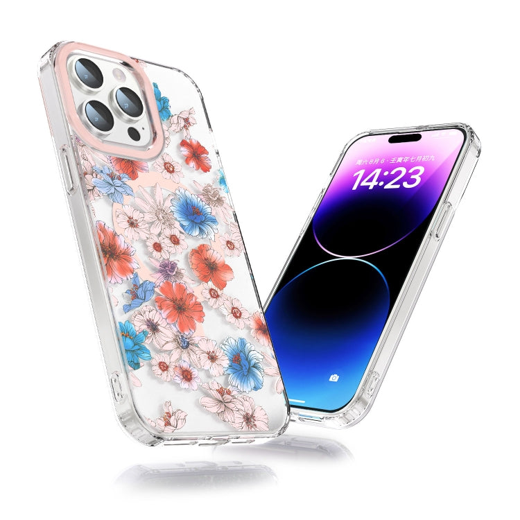 For iPhone 13 Pro Max MagSafe Magnetic TPU Phone Case(White Blue Flower) - free shipping - PMC TechLife - Order now!