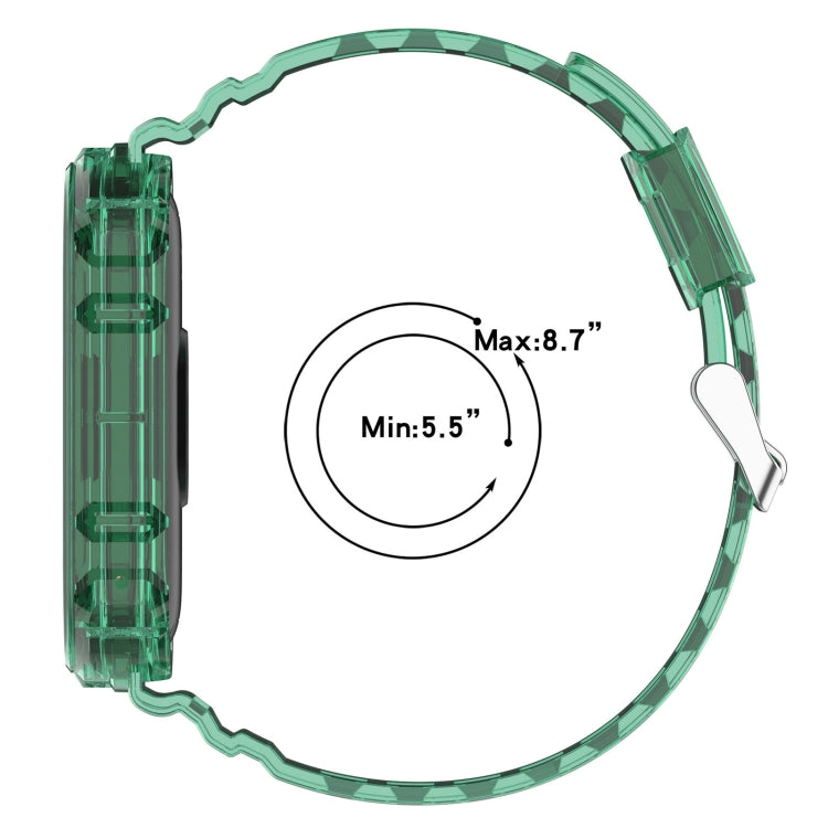 For Xiaomi Mi Band 8 Integrated Transparent Silicone Watch Band(Rose Red) - Watch Bands by PMC TechLife | Online Shopping South Africa | PMC TechLife