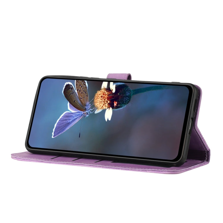 For Xiaomi Redmi 10C Flower Embossing Pattern Leather Phone Case(Purple) - free shipping - PMC TechLife - Order now!