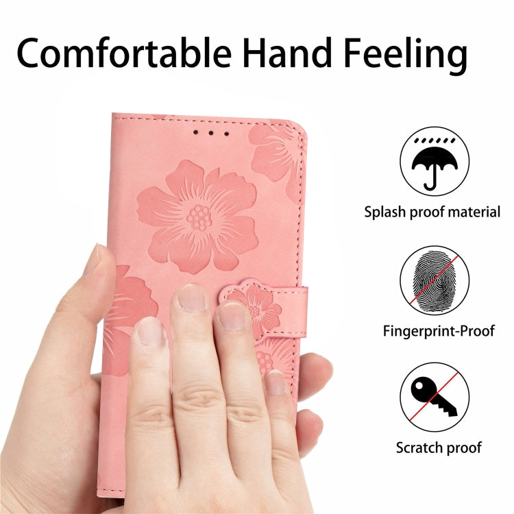 For Xiaomi Redmi 10C Flower Embossing Pattern Leather Phone Case(Pink) - free shipping - PMC TechLife - Order now!