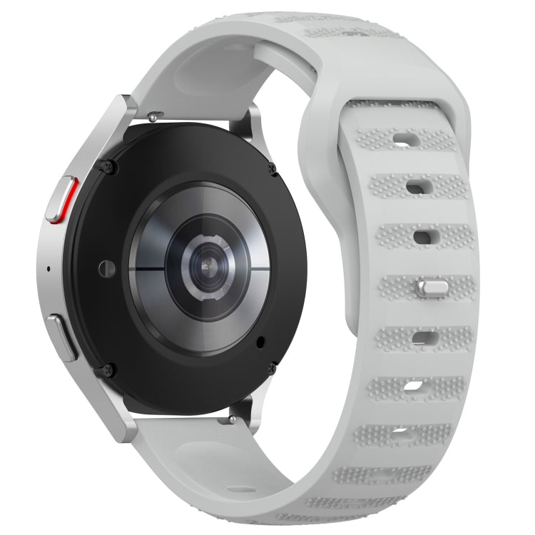 20mm Universal Dots Pattern Silicone Replacement Watch Band(Light Grey) - 20mm Bands by PMC TechLife | Online Shopping South Africa | PMC TechLife