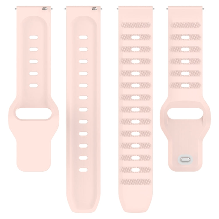 22mm Universal Dots Pattern Silicone Replacement Watch Band(Pink) - 22mm Bands by PMC Jewellery | Online Shopping South Africa | PMC Jewellery