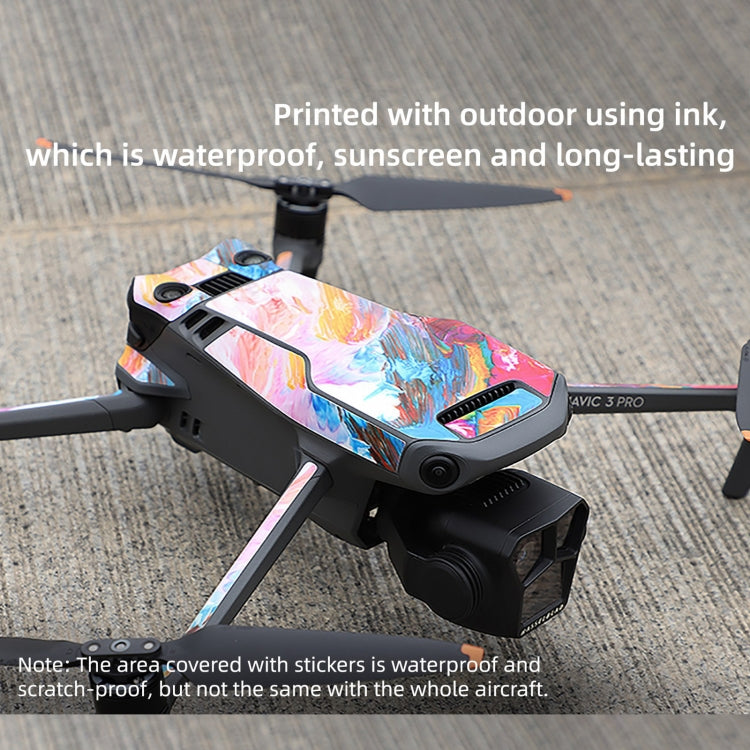 For DJI Mavic 3 Pro / RC Sunnylife Drone Body Remote Control Decorative Stickers Set(Lava Black) - Stickers by Sunnylife | Online Shopping South Africa | PMC Jewellery
