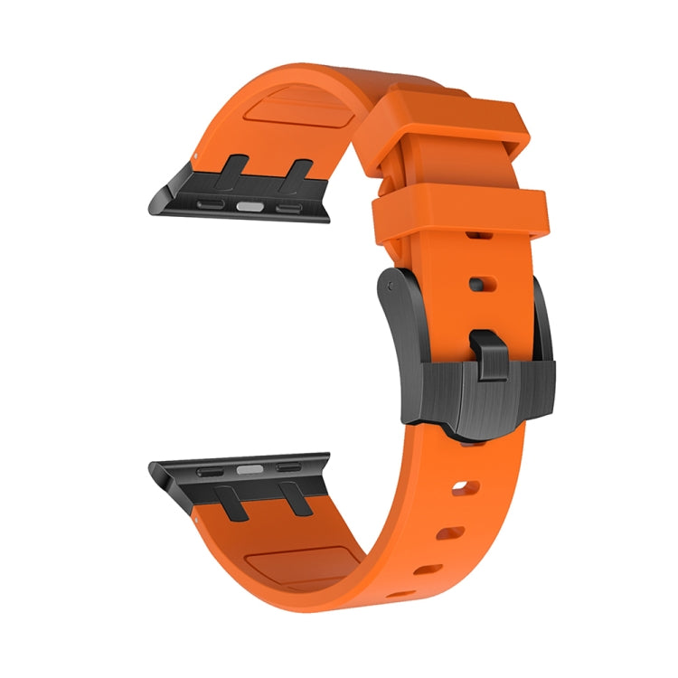 AP Silicone Watch Band For Apple Watch 7 41mm(Black Orange) - Watch Bands by PMC Jewellery | Online Shopping South Africa | PMC Jewellery