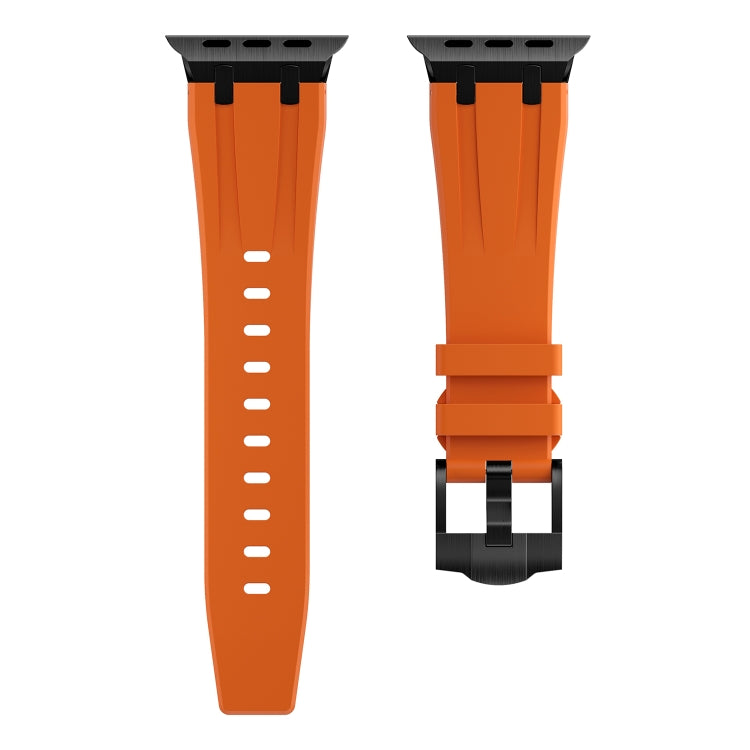 AP Silicone Watch Band For Apple Watch 7 45mm(Black Orange) - Watch Bands by PMC Jewellery | Online Shopping South Africa | PMC Jewellery