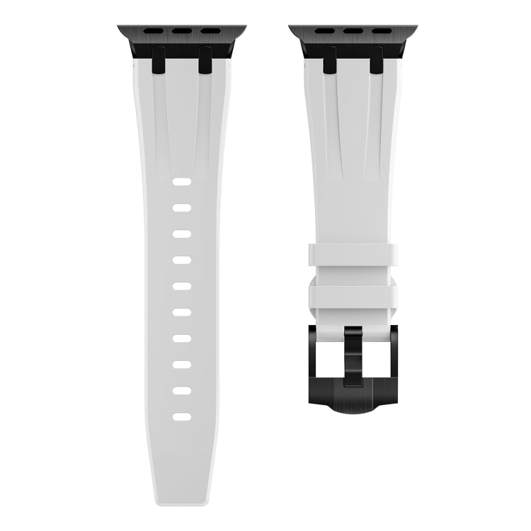 AP Silicone Watch Band For Apple Watch SE 2022 40mm(Black White) - Watch Bands by PMC TechLife | Online Shopping South Africa | PMC TechLife
