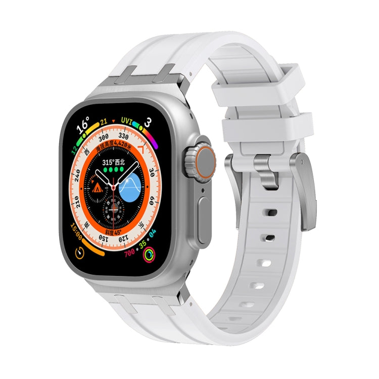 AP Silicone Watch Band For Apple Watch SE 40mm(Silver White) - Watch Bands by PMC TechLife | Online Shopping South Africa | PMC TechLife