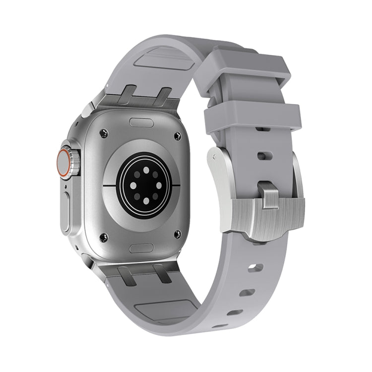 AP Silicone Watch Band For Apple Watch SE 44mm(Silver Grey) - Watch Bands by PMC TechLife | Online Shopping South Africa | PMC TechLife