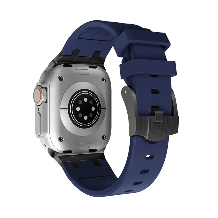 AP Silicone Watch Band For Apple Watch 6 40mm(Black Blue) - Watch Bands by PMC TechLife | Online Shopping South Africa | PMC TechLife