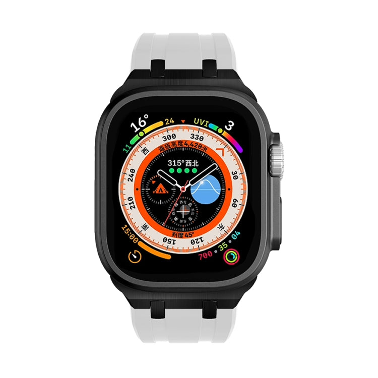 AP Silicone Watch Band For Apple Watch 6 40mm(Black White) - Watch Bands by PMC TechLife | Online Shopping South Africa | PMC TechLife