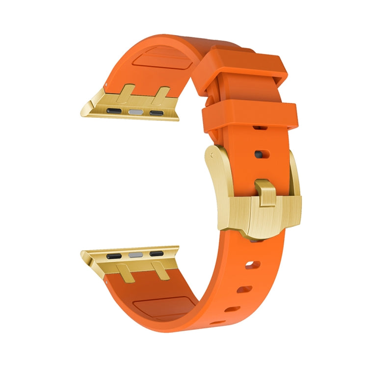 AP Silicone Watch Band For Apple Watch 5 40mm(Gold Orange) - Watch Bands by PMC TechLife | Online Shopping South Africa | PMC TechLife
