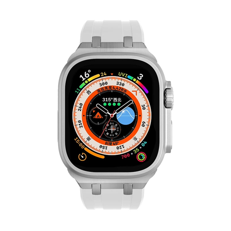 AP Silicone Watch Band For Apple Watch 5 40mm(Silver White) - Watch Bands by PMC TechLife | Online Shopping South Africa | PMC TechLife