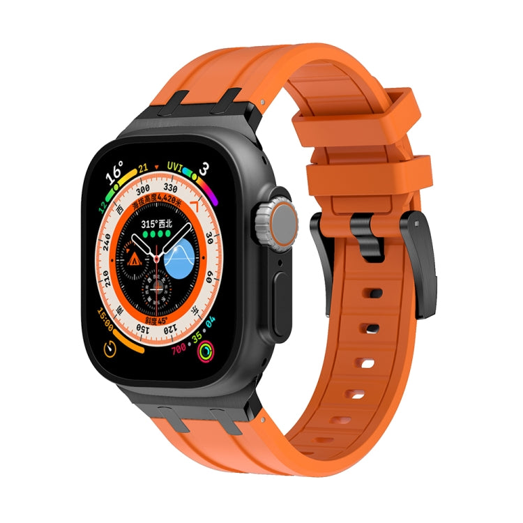 AP Silicone Watch Band For Apple Watch 4 40mm(Black Orange) - Watch Bands by PMC TechLife | Online Shopping South Africa | PMC TechLife
