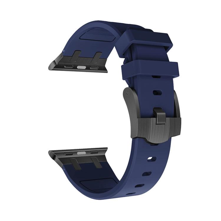 AP Silicone Watch Band For Apple Watch 4 44mm(Black Blue) - Watch Bands by PMC TechLife | Online Shopping South Africa | PMC TechLife