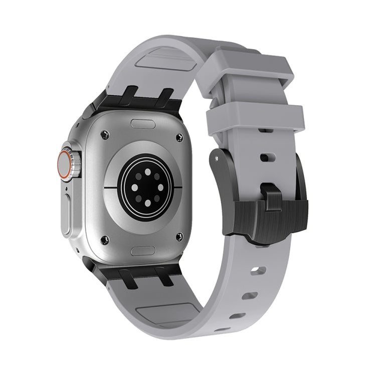 AP Silicone Watch Band For Apple Watch 2 38mm(Black Grey) - Watch Bands by PMC TechLife | Online Shopping South Africa | PMC TechLife