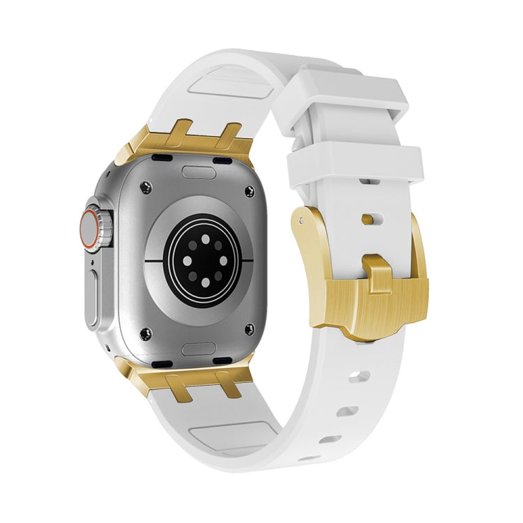 AP Silicone Watch Band For Apple Watch 2 42mm(Gold White) - Watch Bands by PMC TechLife | Online Shopping South Africa | PMC TechLife