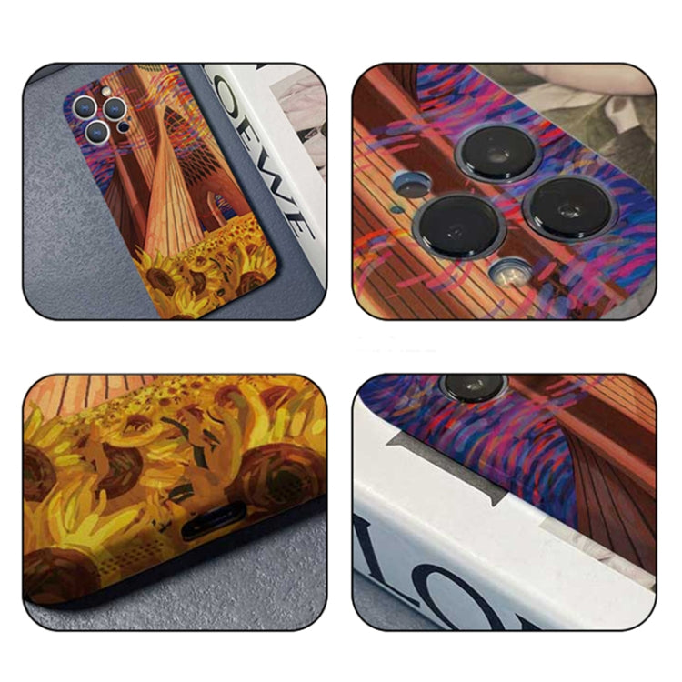 For iPhone 14 Pro Max Precise Hole Oil Painting Pattern PC Phone Case(Architectural Painting) - iPhone 14 Pro Max Cases by PMC TechLife | Online Shopping South Africa | PMC TechLife