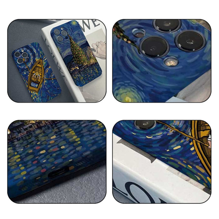 For iPhone 11 Precise Hole Oil Painting Pattern PC Phone Case(Castle) - iPhone 11 Cases by PMC TechLife | Online Shopping South Africa | PMC TechLife
