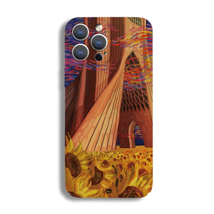 For iPhone 11 Precise Hole Oil Painting Pattern PC Phone Case(Architectural Painting) - iPhone 11 Cases by PMC TechLife | Online Shopping South Africa | PMC TechLife