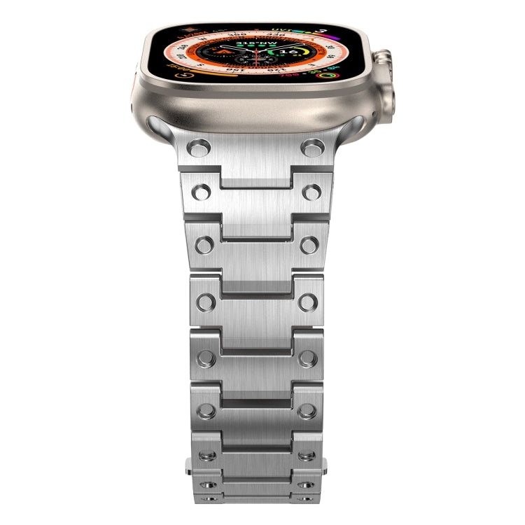 Double Rows Metal Watch Band For Apple Watch SE 2023 44mm(Silver) - Watch Bands by PMC TechLife | Online Shopping South Africa | PMC TechLife