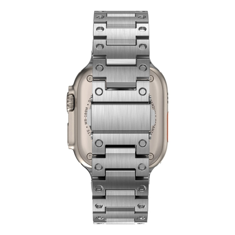 Double Rows Metal Watch Band For Apple Watch SE 2023 44mm(Silver) - Watch Bands by PMC TechLife | Online Shopping South Africa | PMC TechLife