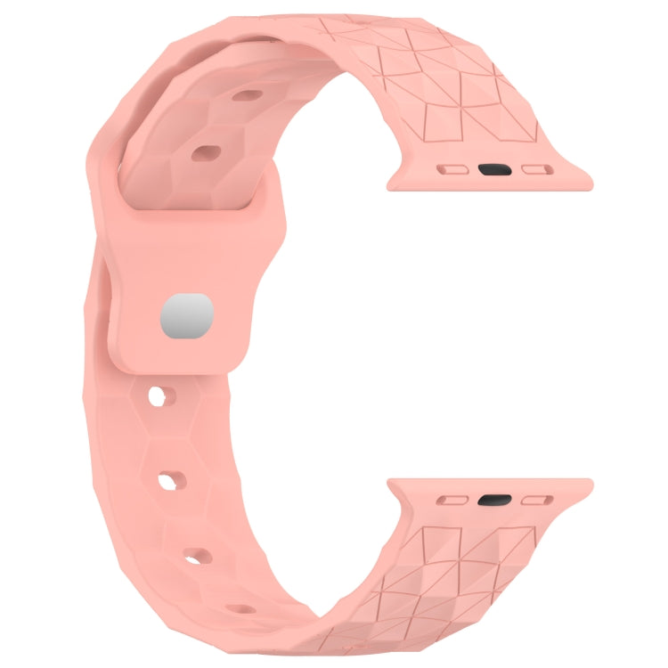 Football Texture Silicone Watch Band For Apple Watch 8 41mm(Pink) - Watch Bands by PMC Jewellery | Online Shopping South Africa | PMC Jewellery