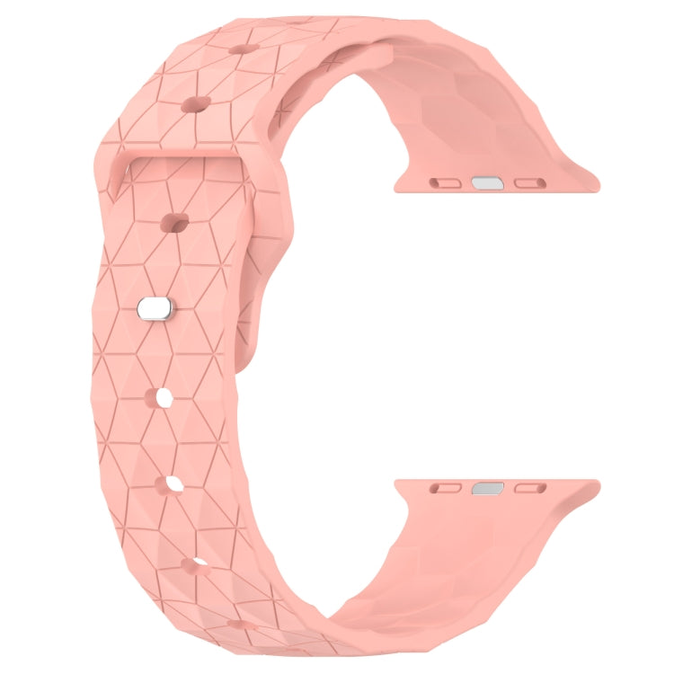 Football Texture Silicone Watch Band For Apple Watch 8 41mm(Pink) - Watch Bands by PMC Jewellery | Online Shopping South Africa | PMC Jewellery