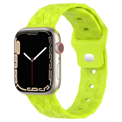 Football Texture Silicone Watch Band For Apple Watch 8 41mm(Limes Green) - Watch Bands by PMC Jewellery | Online Shopping South Africa | PMC Jewellery