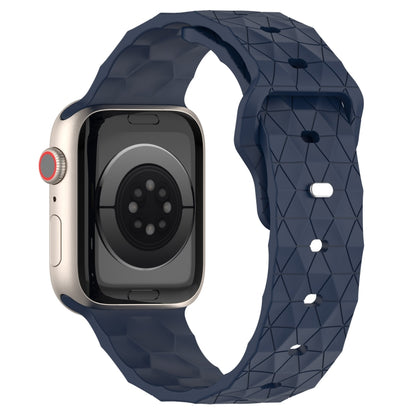 Football Texture Silicone Watch Band For Apple Watch 8 45mm(Midnight Blue) - Watch Bands by PMC Jewellery | Online Shopping South Africa | PMC Jewellery