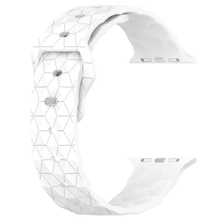 Football Texture Silicone Watch Band For Apple Watch 7 41mm(White) - Watch Bands by PMC TechLife | Online Shopping South Africa | PMC TechLife