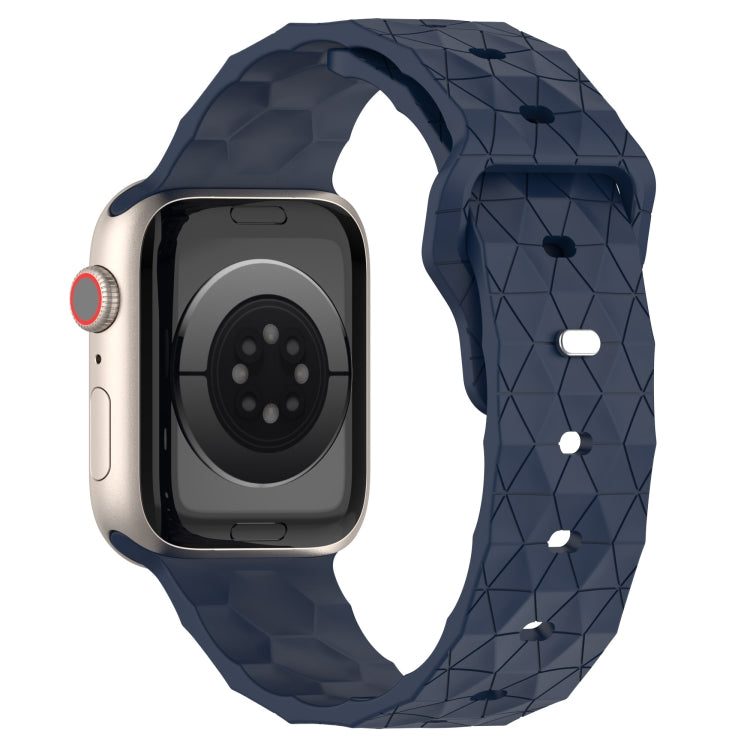 Football Texture Silicone Watch Band For Apple Watch 7 41mm(Midnight Blue) - Watch Bands by PMC TechLife | Online Shopping South Africa | PMC TechLife