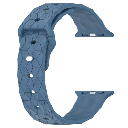 Football Texture Silicone Watch Band For Apple Watch 7 45mm(Blue) - Watch Bands by PMC Jewellery | Online Shopping South Africa | PMC Jewellery