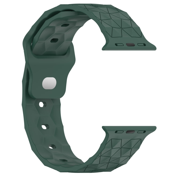 Football Texture Silicone Watch Band For Apple Watch SE 2022 40mm(Pine Green) - Watch Bands by PMC Jewellery | Online Shopping South Africa | PMC Jewellery