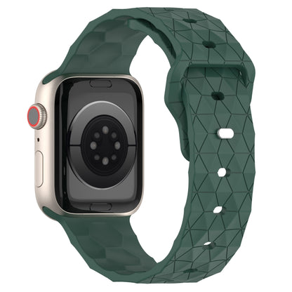 Football Texture Silicone Watch Band For Apple Watch SE 2022 40mm(Pine Green) - Watch Bands by PMC Jewellery | Online Shopping South Africa | PMC Jewellery