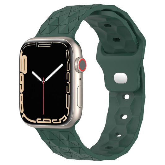 Football Texture Silicone Watch Band For Apple Watch 6 40mm(Pine Green) - Watch Bands by PMC Jewellery | Online Shopping South Africa | PMC Jewellery