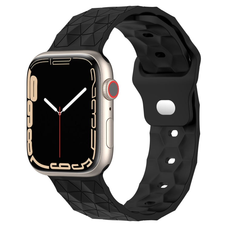 Football Texture Silicone Watch Band For Apple Watch 5 40mm(Black) - Watch Bands by PMC TechLife | Online Shopping South Africa | PMC TechLife