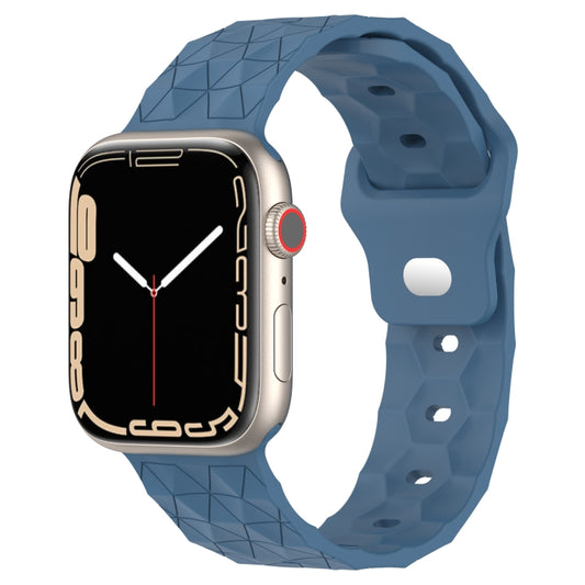 Football Texture Silicone Watch Band For Apple Watch 5 44mm(Blue) - Watch Bands by PMC Jewellery | Online Shopping South Africa | PMC Jewellery