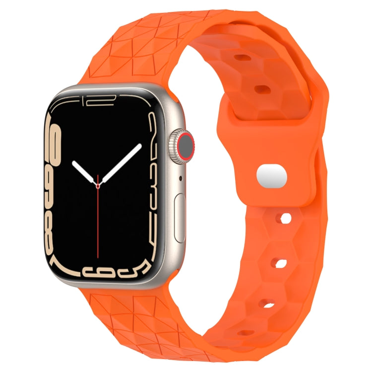 Football Texture Silicone Watch Band For Apple Watch 4 44mm(Orange) - Watch Bands by PMC TechLife | Online Shopping South Africa | PMC TechLife