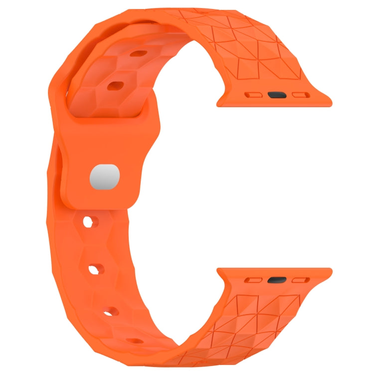 Football Texture Silicone Watch Band For Apple Watch 3 38mm(Orange) - Watch Bands by PMC Jewellery | Online Shopping South Africa | PMC Jewellery