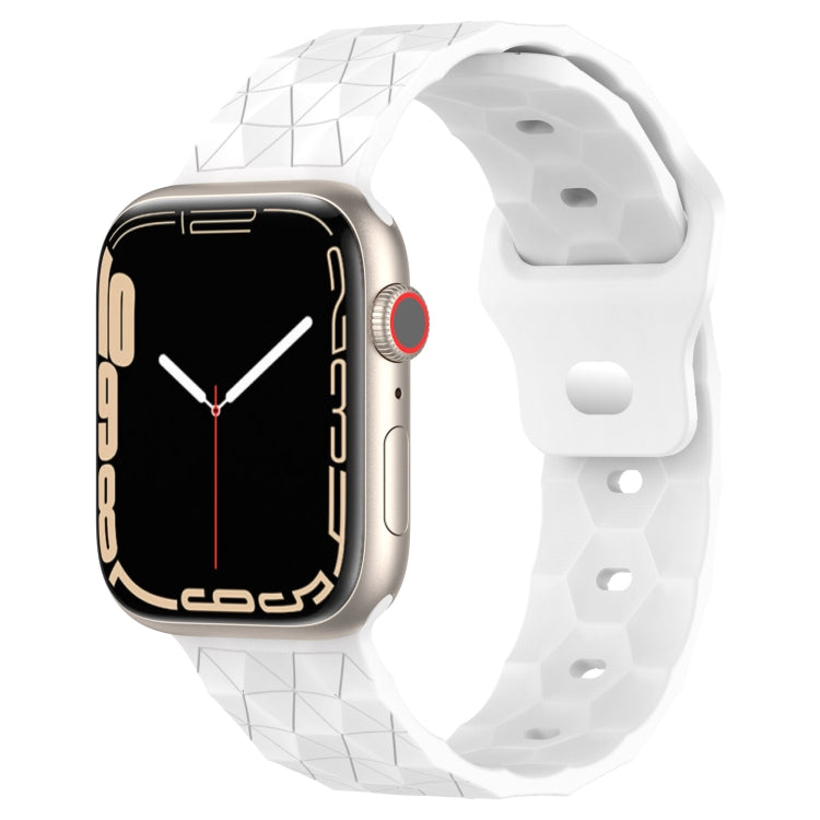 Football Texture Silicone Watch Band For Apple Watch 42mm(White) - Watch Bands by PMC TechLife | Online Shopping South Africa | PMC TechLife