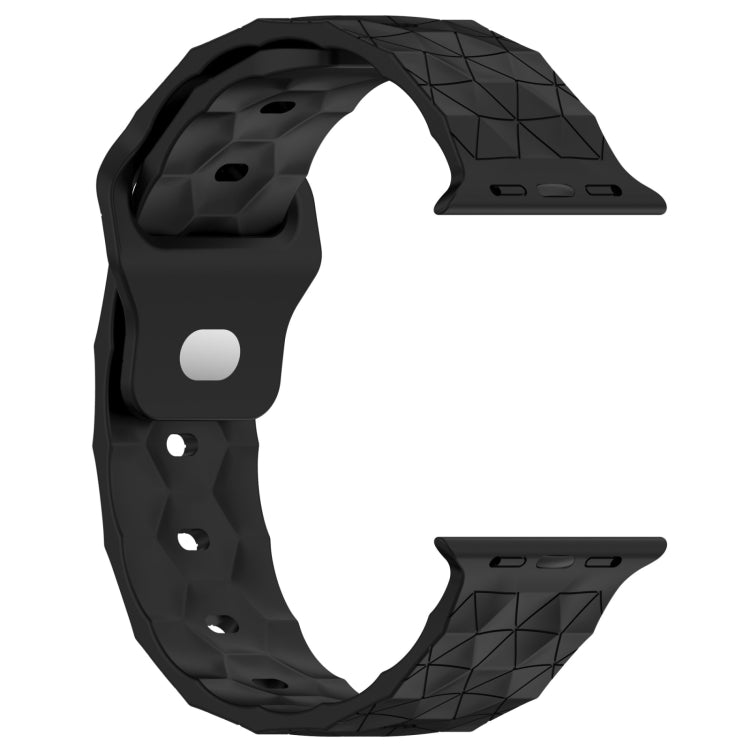 Football Texture Silicone Watch Band For Apple Watch 9 41mm(Black) - Watch Bands by PMC TechLife | Online Shopping South Africa | PMC TechLife
