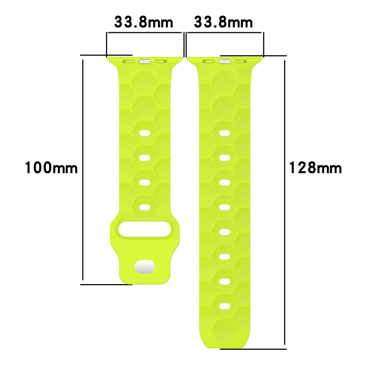 Football Texture Silicone Watch Band For Apple Watch SE 44mm(Pine Green) - Watch Bands by PMC Jewellery | Online Shopping South Africa | PMC Jewellery