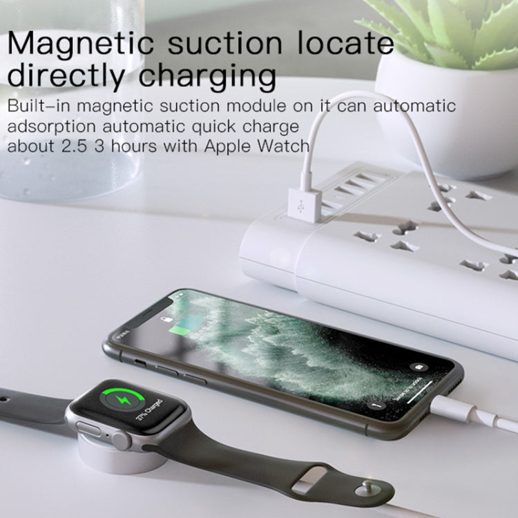 Yesido CA70 For Apple Watch 2 in 1 USB to 8 Pin Wireless Magnetic Watch Charger, Cable Length: 1.5m(White) - Charger / Holder by Yesido | Online Shopping South Africa | PMC Jewellery