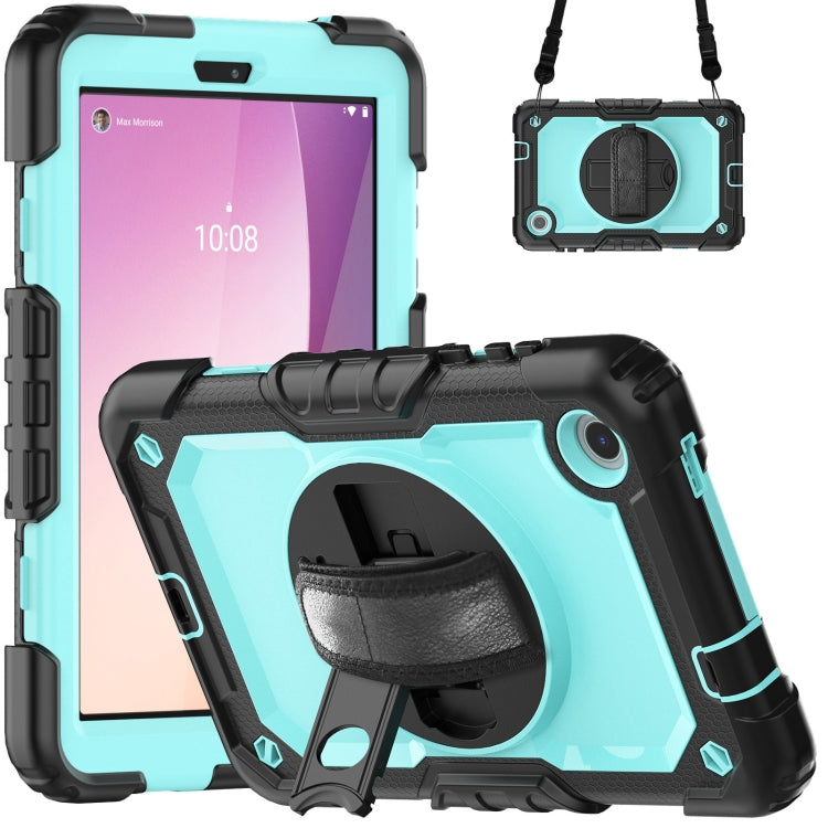 For Lenovo Tab M8 4th Gen Silicone Hybrid PC Tablet Case with Shoulder Strap(Light Blue PC) - Lenovo by PMC TechLife | Online Shopping South Africa | PMC TechLife | Buy Now Pay Later Mobicred